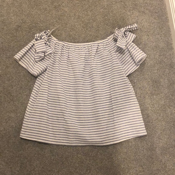 Soprano Tops - Striped off the shoulder top